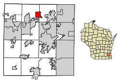 Waukesha County Wisconsin Incorporated and Unincorporated areas Merton Highlighted